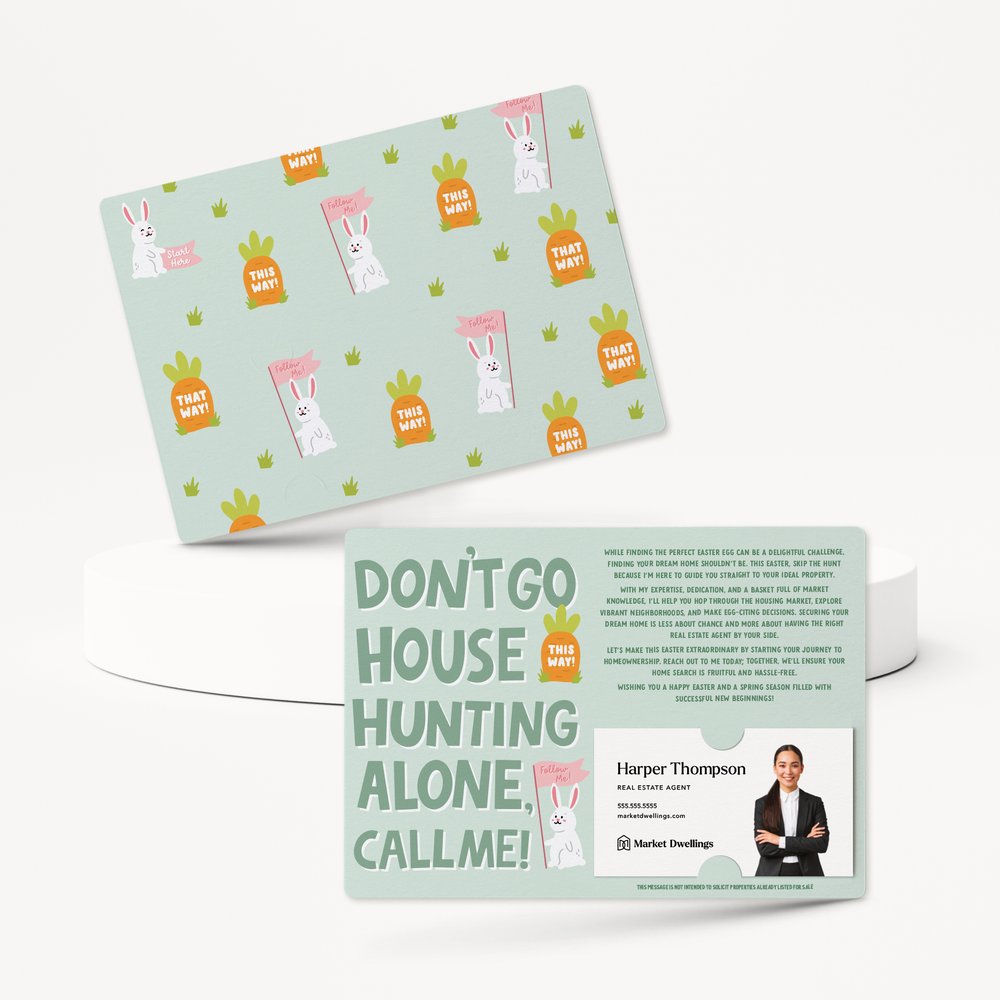 Set of Don't Go House Hunting Alone, Call Me! | Easter Spring Mailers | Envelopes Included | M159-M003 Mailer Market Dwellings   