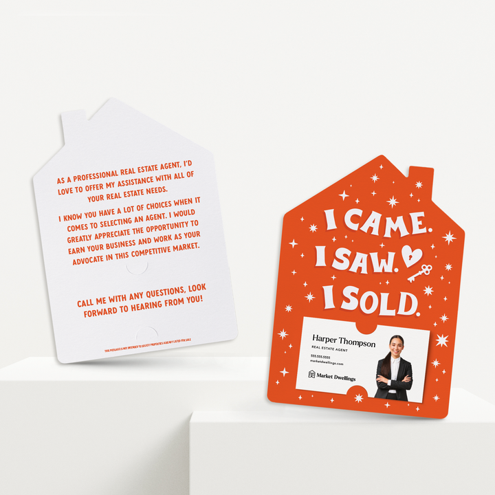 Set of I Came. I Saw. I Sold. | Mailers | Envelopes Included | M267-M001-AB Mailer Market Dwellings