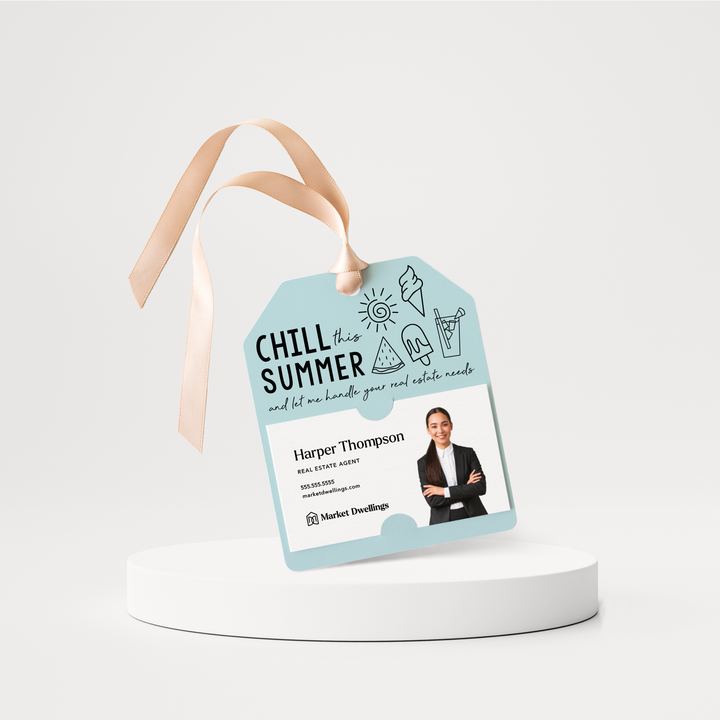 Chill this Summer Real Estate | Pop By Gift Tags | 57-GT001 Gift Tag Market Dwellings LIGHT BLUE  
