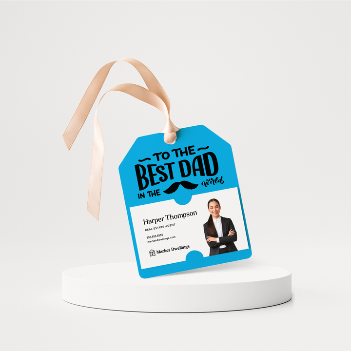 To The Best Dad in the World | Father's Day Pop By Gift Tags | 63-GT001 Gift Tag Market Dwellings ARCTIC  
