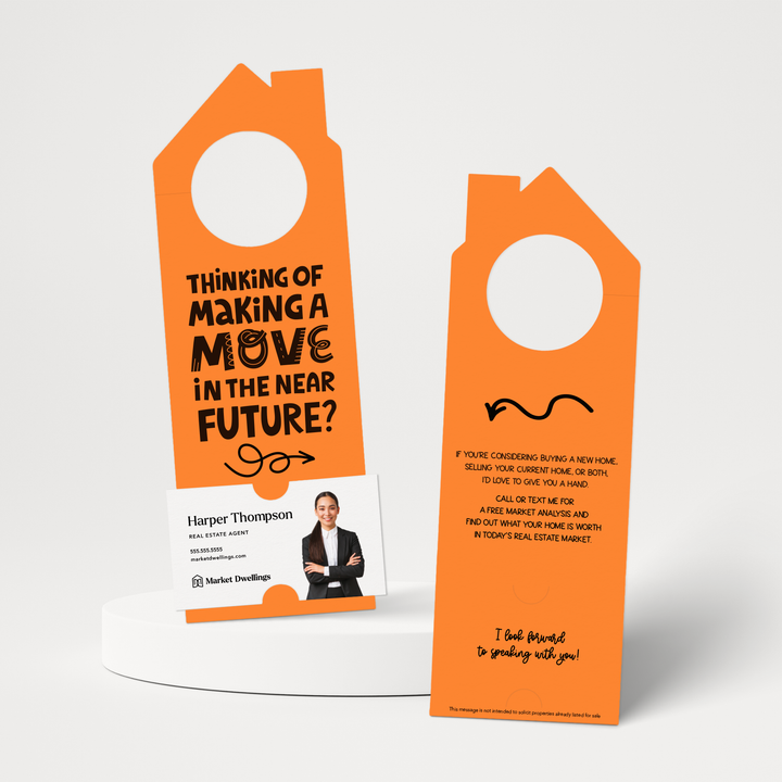 Thinking About Making A Move In The Near Future? | Door Hangers | 61-DH002 Door Hanger Market Dwellings CARROT  