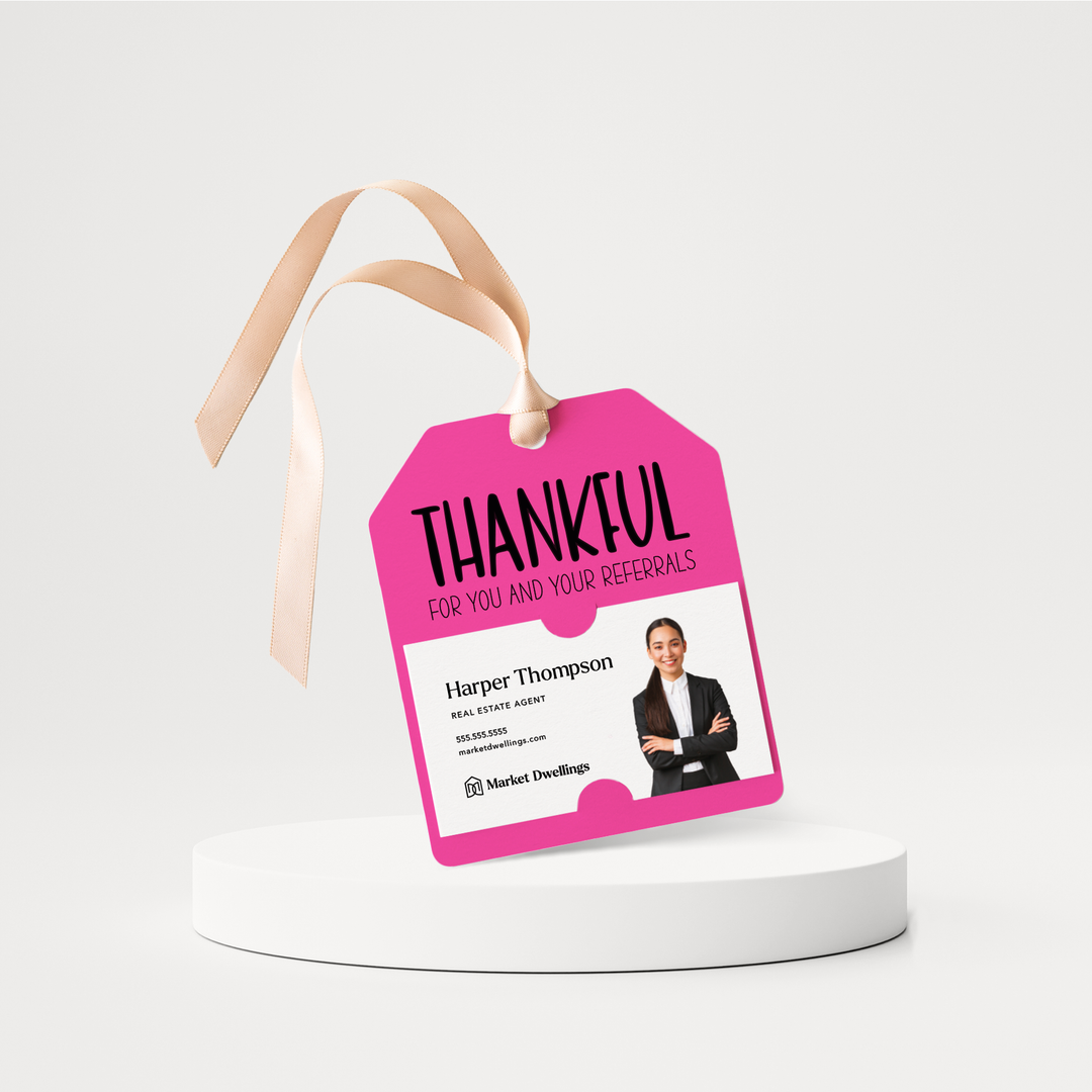 Thankful For You and Your Referrals | Pop By Gift Tags | 75-GT001 Gift Tag Market Dwellings RAZZLE BERRY  