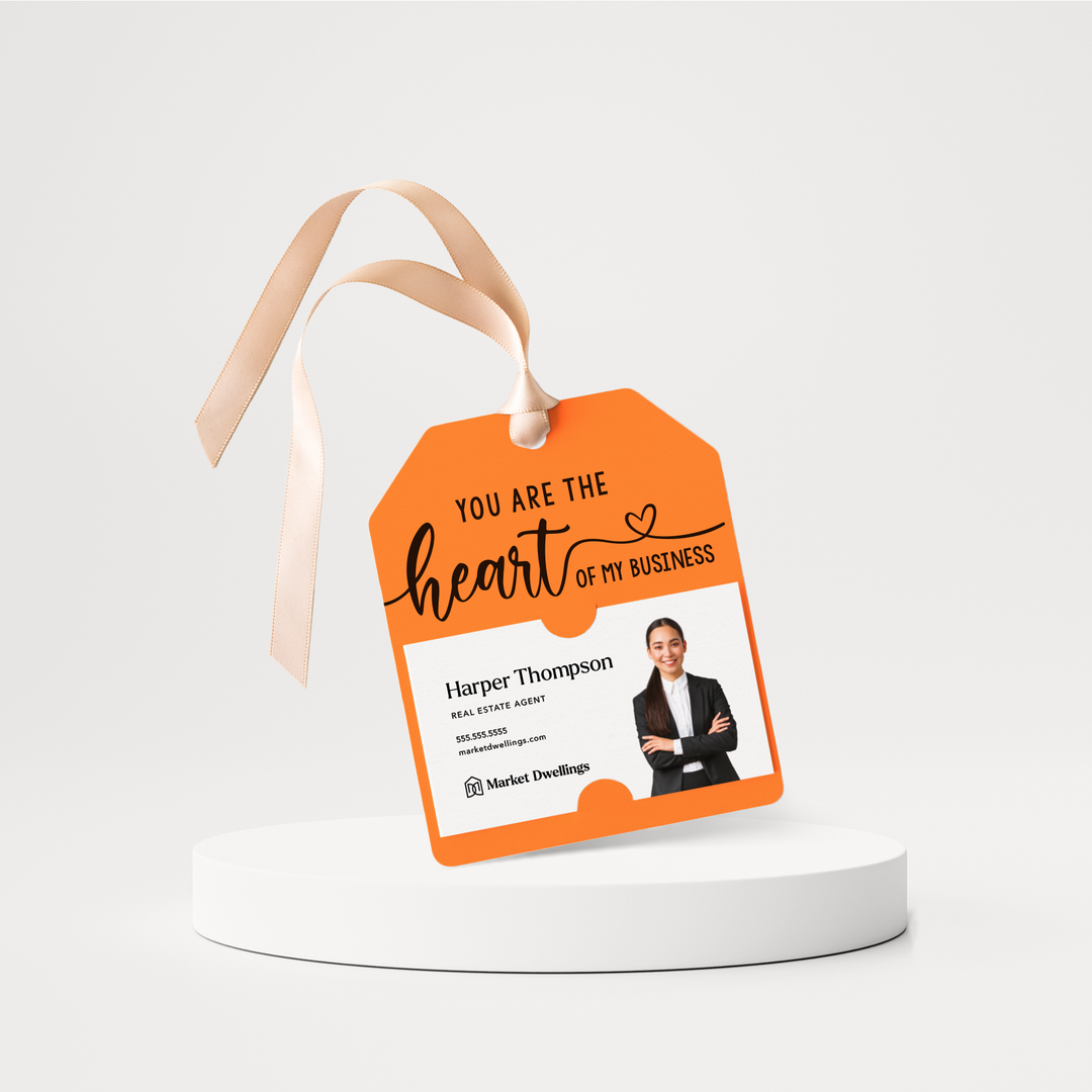 You are the Heart of My Business Gift Tags | Pop By Gift Tags | 17-GT001 Gift Tag Market Dwellings CARROT  