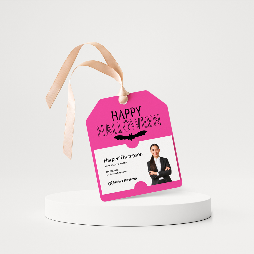 Happy Halloween | Halloween Pop By Gift Tags | 33-GT001 Gift Tag Market Dwellings RAZZLE BERRY
