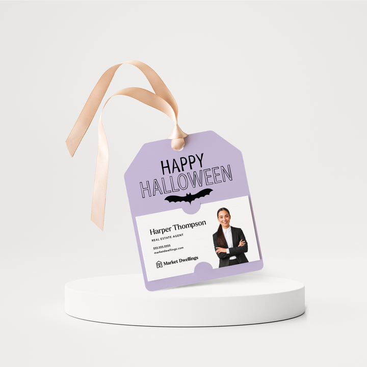Happy Halloween | Halloween Pop By Gift Tags | 33-GT001 Gift Tag Market Dwellings LIGHT PURPLE