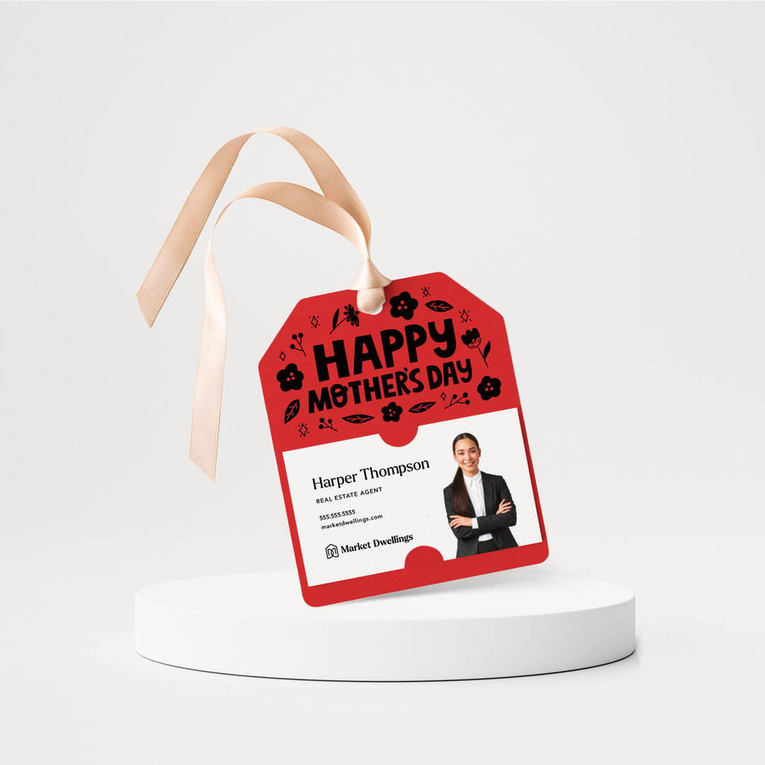 Happy Mother's Day | Pop By Gift Tags | 109-GT001 Gift Tag Market Dwellings SCARLET  