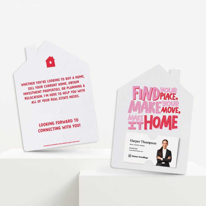 Set of Find Your Place, Make Your Move, Make it Home | Mailers | Envelopes Included | M272-M001 Mailer Market Dwellings