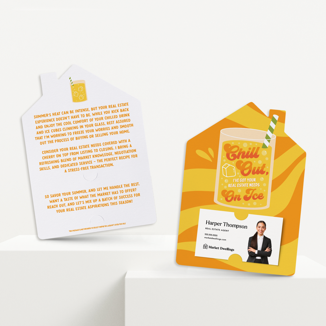 Set of Chill Out, I’ve Got Your Real Estate Needs On Ice | Summer Mailers | Envelopes Included | M276-M001 Mailer Market Dwellings