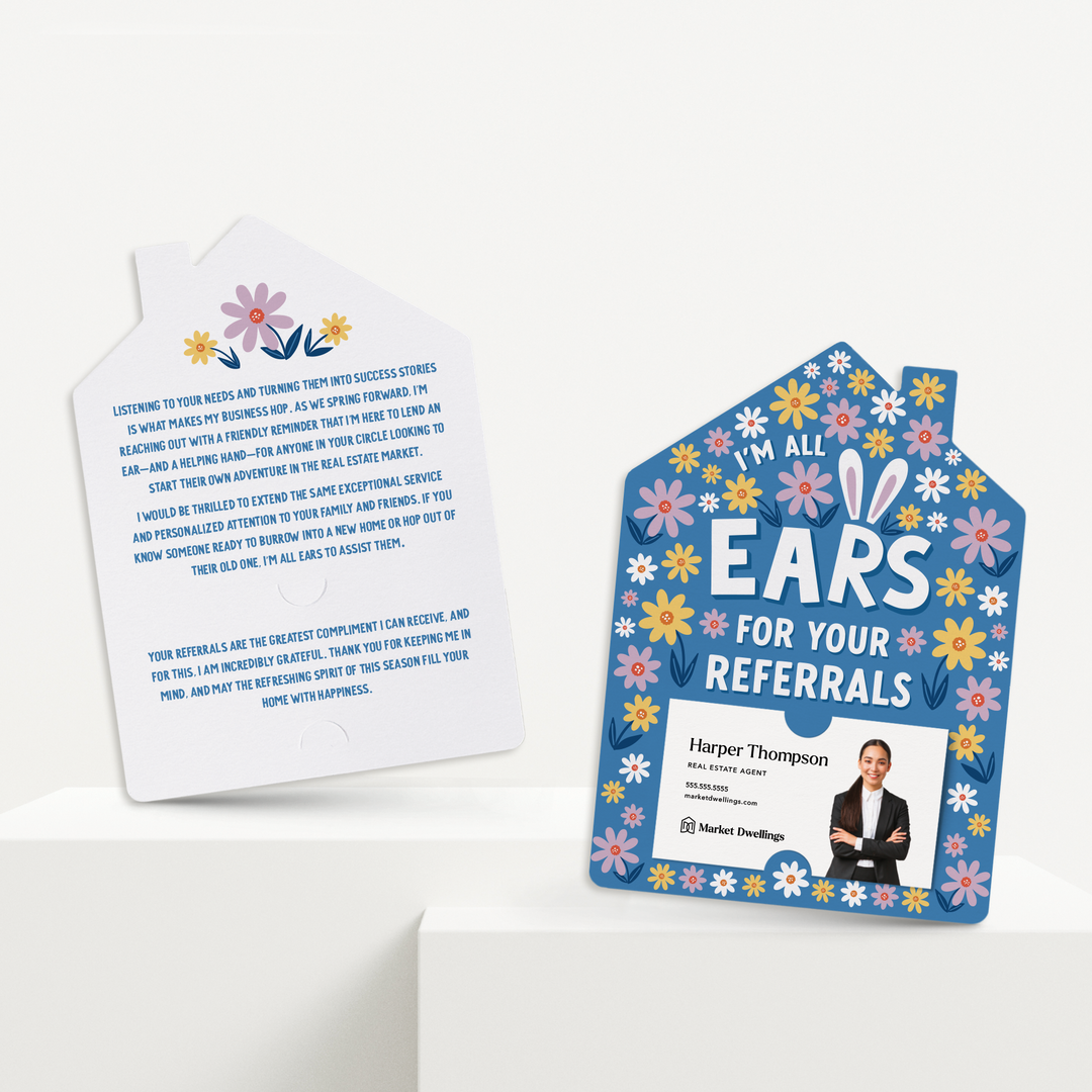 Set of I’m All Ears For Your Referrals | Mailers | Envelopes Included | M261-M001-AB Mailer Market Dwellings