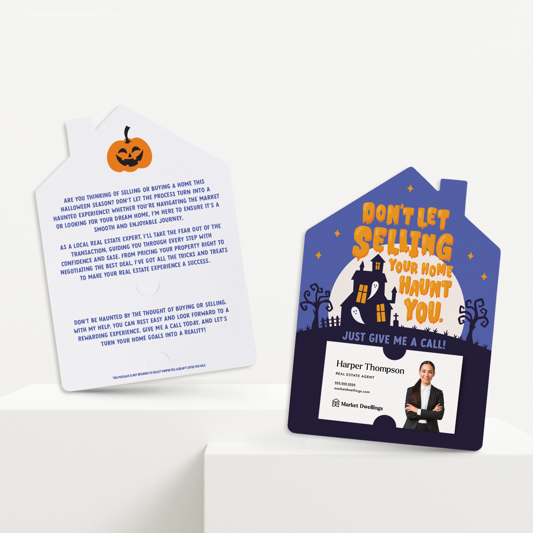 Set of Don’t Let Selling Your Home Haunt You. Just Give Me A Call! | Halloween Mailers | Envelopes Included | M286-M001 Mailer Market Dwellings