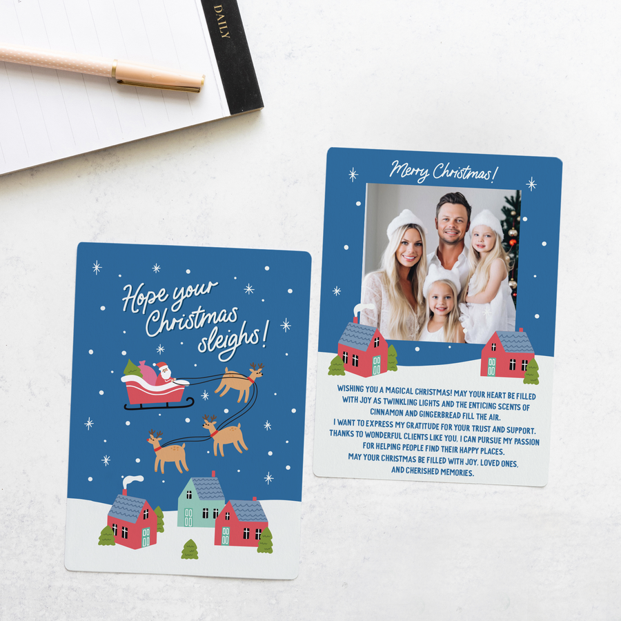 Set of Hope your Christmas Sleighs! | Christmas Mailers | Envelopes Included | M26-M006 Mailer Market Dwellings   