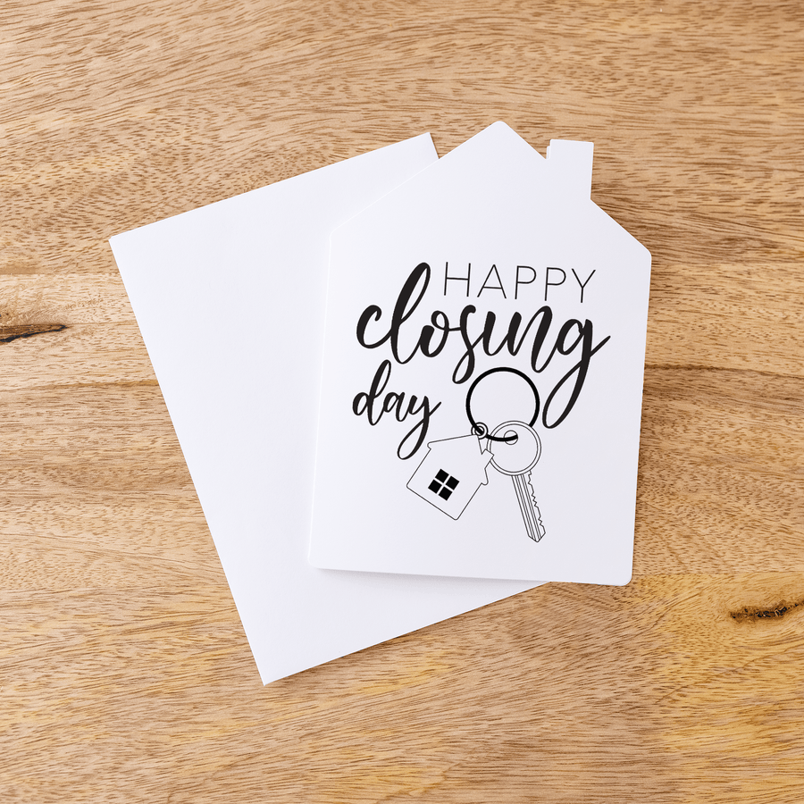 Vertical | Set of Happy Closing Day Real Estate Agent Greeting Cards | Envelopes Included | 1-GC003 Greeting Card Market Dwellings   