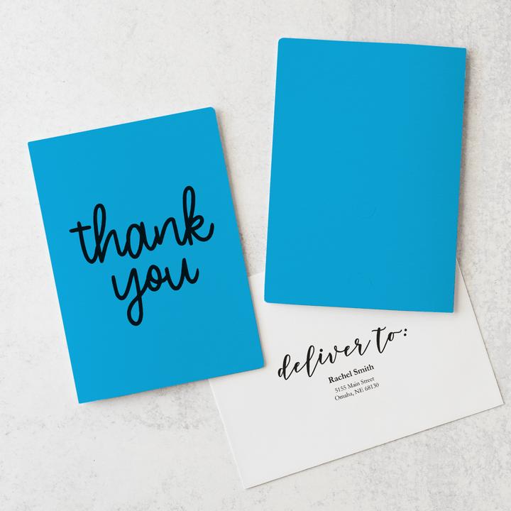 Set of "Thank You" Greeting Cards with Business Card Insert | Envelopes Included | 10-GC001 Greeting Card Market Dwellings ARCTIC  