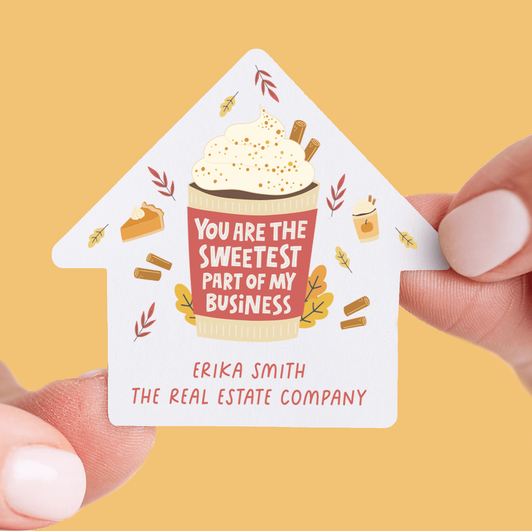 Customizable | Set of You Are The Sweetest Part Of My Business House Shaped Stickers | 10-LB1 Stickers Market Dwellings