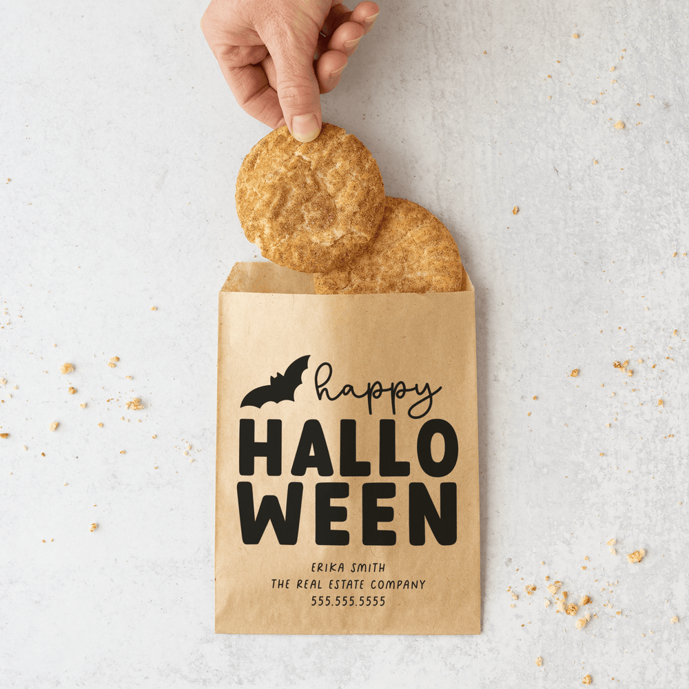 Customizable | Set of Happy Halloween Bakery Bags | 14-BB Bakery Bag Market Dwellings