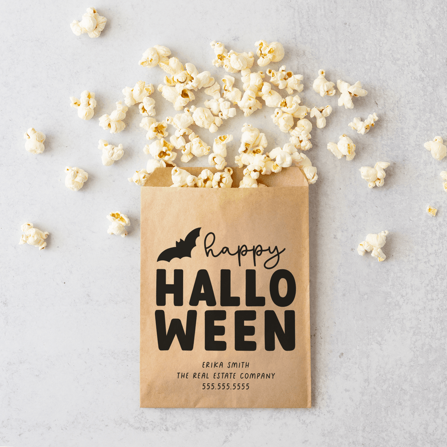 Customizable | Set of Happy Halloween Bakery Bags | 14-BB Bakery Bag Market Dwellings