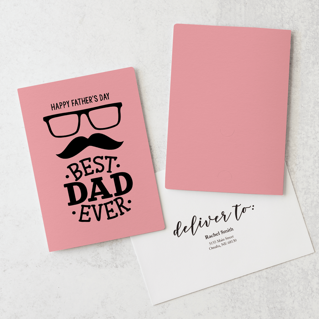 Set of "Happy Father's Day" Greeting Cards | Envelopes Included | 14-GC001 Greeting Card Market Dwellings LIGHT PINK  