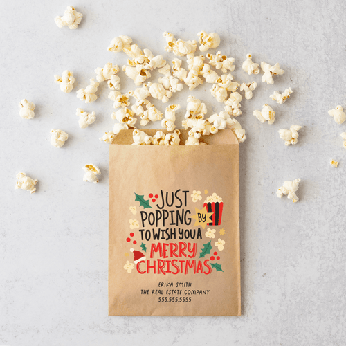 Just Popping By To Wish You A Merry Christmas | Treat Bags Bakery Bag Market Dwellings