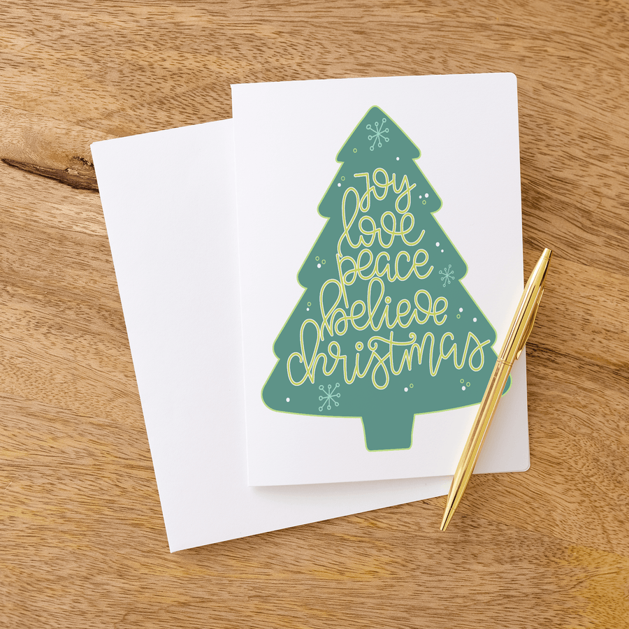 Set of Christmas Tree Greeting Cards | Envelopes Included | 21-GC001 Greeting Card Market Dwellings   