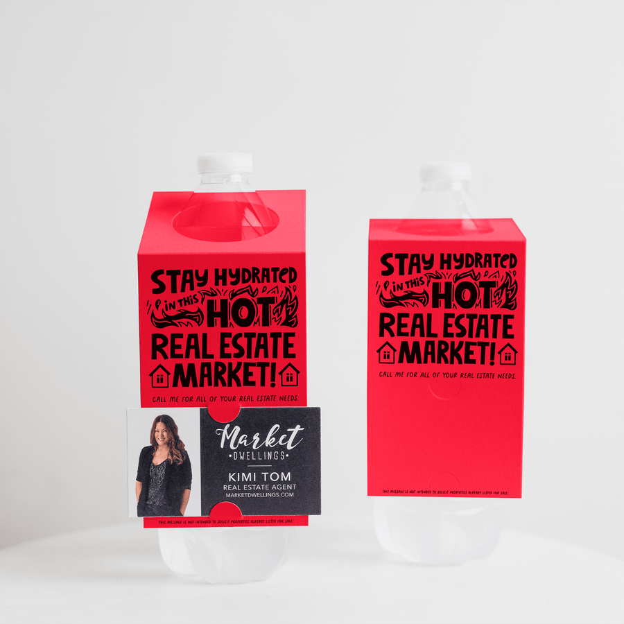 Stay Hydrated In This Hot Real Estate Market Bottle Hang Tags | 22-BT001 Bottle Tag Market Dwellings   