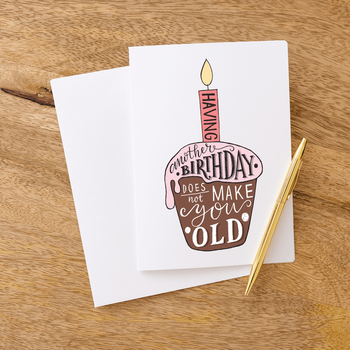 Set of Having a Birthday Does Not Make You Old Birthday Cards | Envelopes Included Greeting Card Market Dwellings