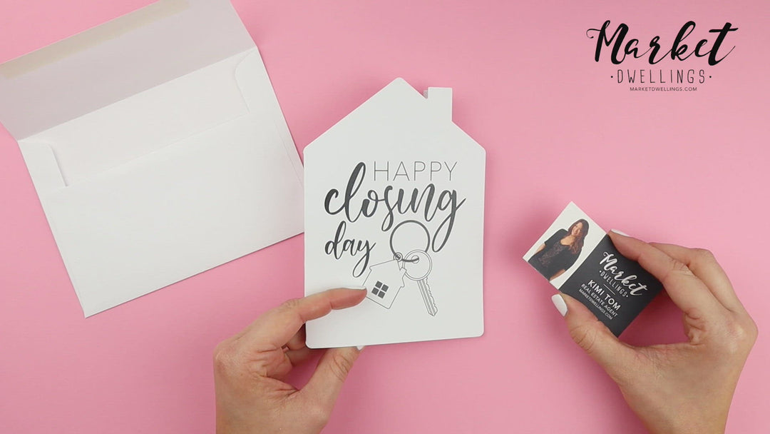 Set of Happy Closing Day Real Estate Agent Greeting Cards | Envelopes Included | 4-GC002