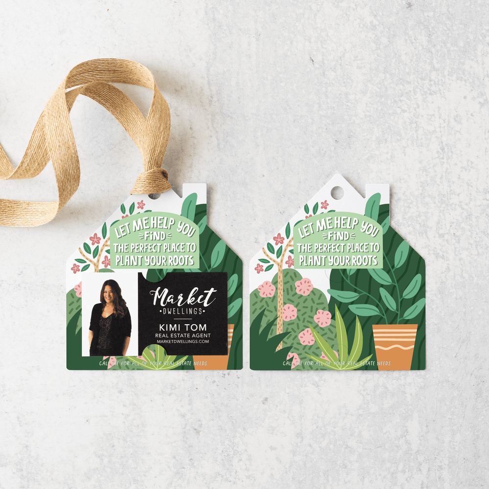 Plant Your Roots Real Estate Pop By Gift Tags | 39-GT004 Gift Tag Market Dwellings   