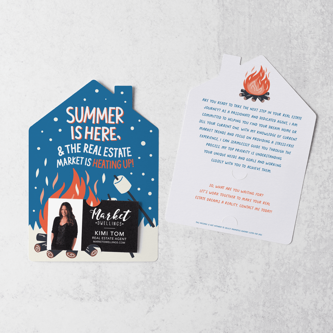 Set of Summer Is Here, & The Real Estate Market Is Heating Up! | Summer Mailers | Envelopes Included | M144-M001 - Market Dwellings
