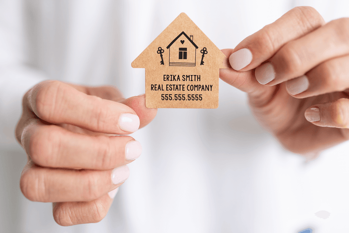 Customizable | Set of House Shaped Stickers  | 8-LB1 Stickers Market Dwellings