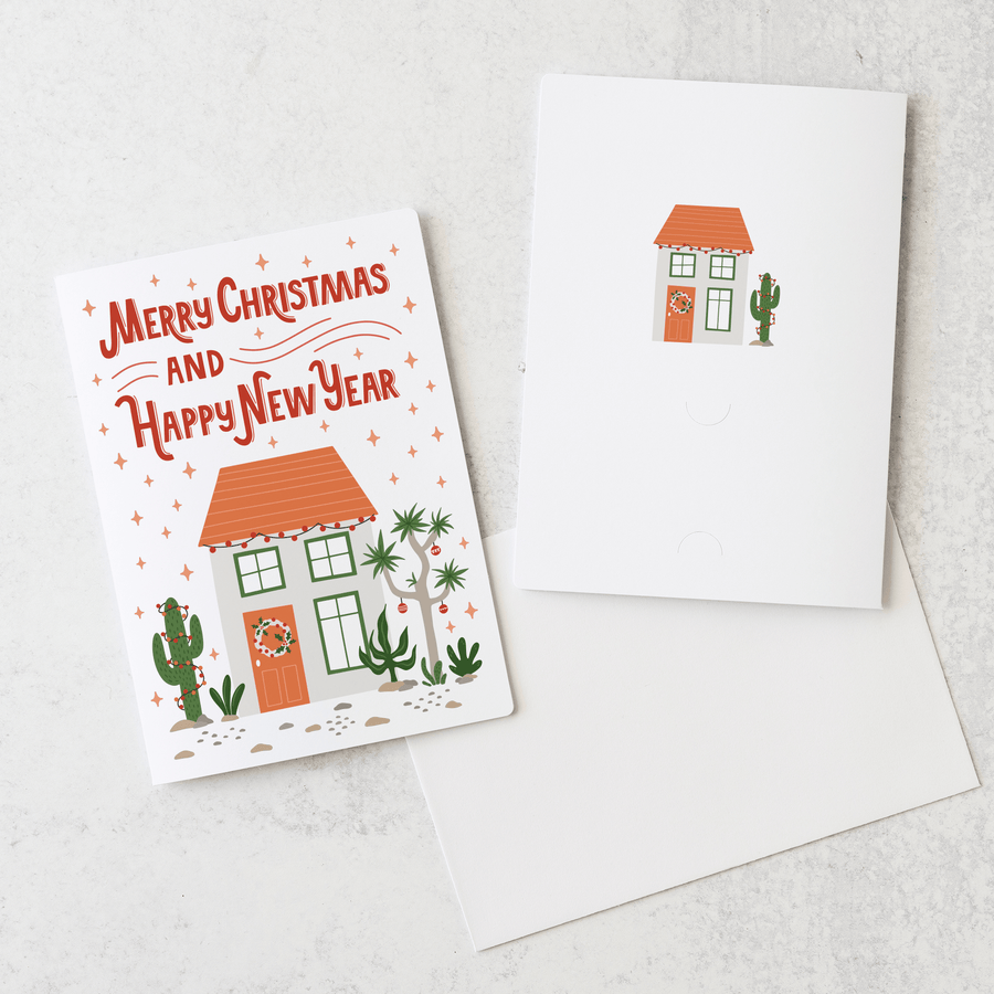 Set of Merry Christmas And Happy New Year | Christmas Greeting Cards | Envelopes Included | 44-GC001 Greeting Card Market Dwellings   