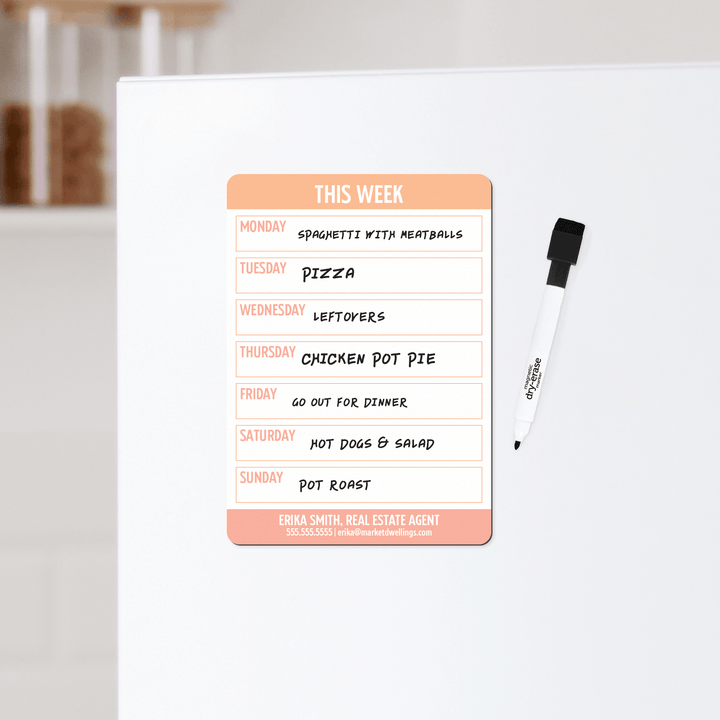 Customizable | Dry Erase Memo Refrigerator Magnets | DSM57-06-AB Magnet Market Dwellings