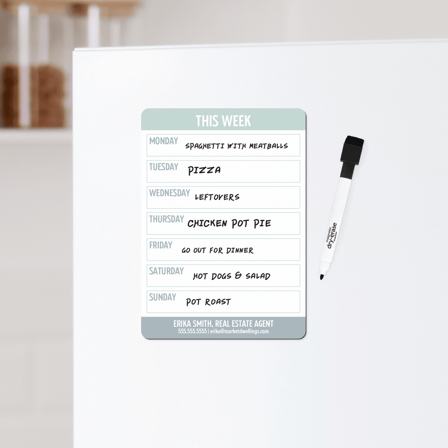 Customizable | Dry Erase Memo Refrigerator Magnets | DSM57-06-AB Magnet Market Dwellings