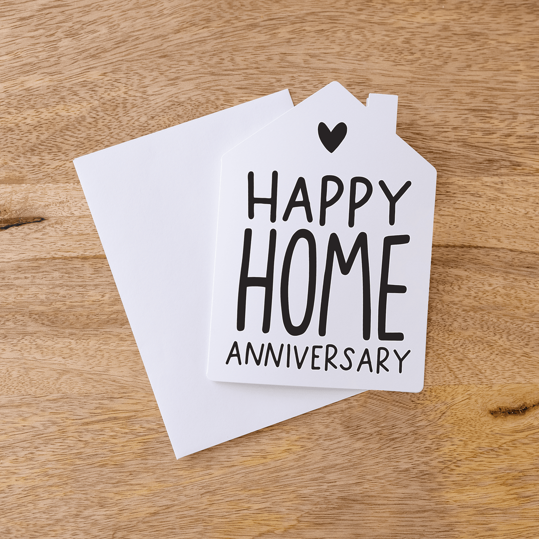 Set of "Happy Home Anniversary" Greeting Cards | Envelopes Included | 12-GC002-AB Greeting Card Market Dwellings BLACK  