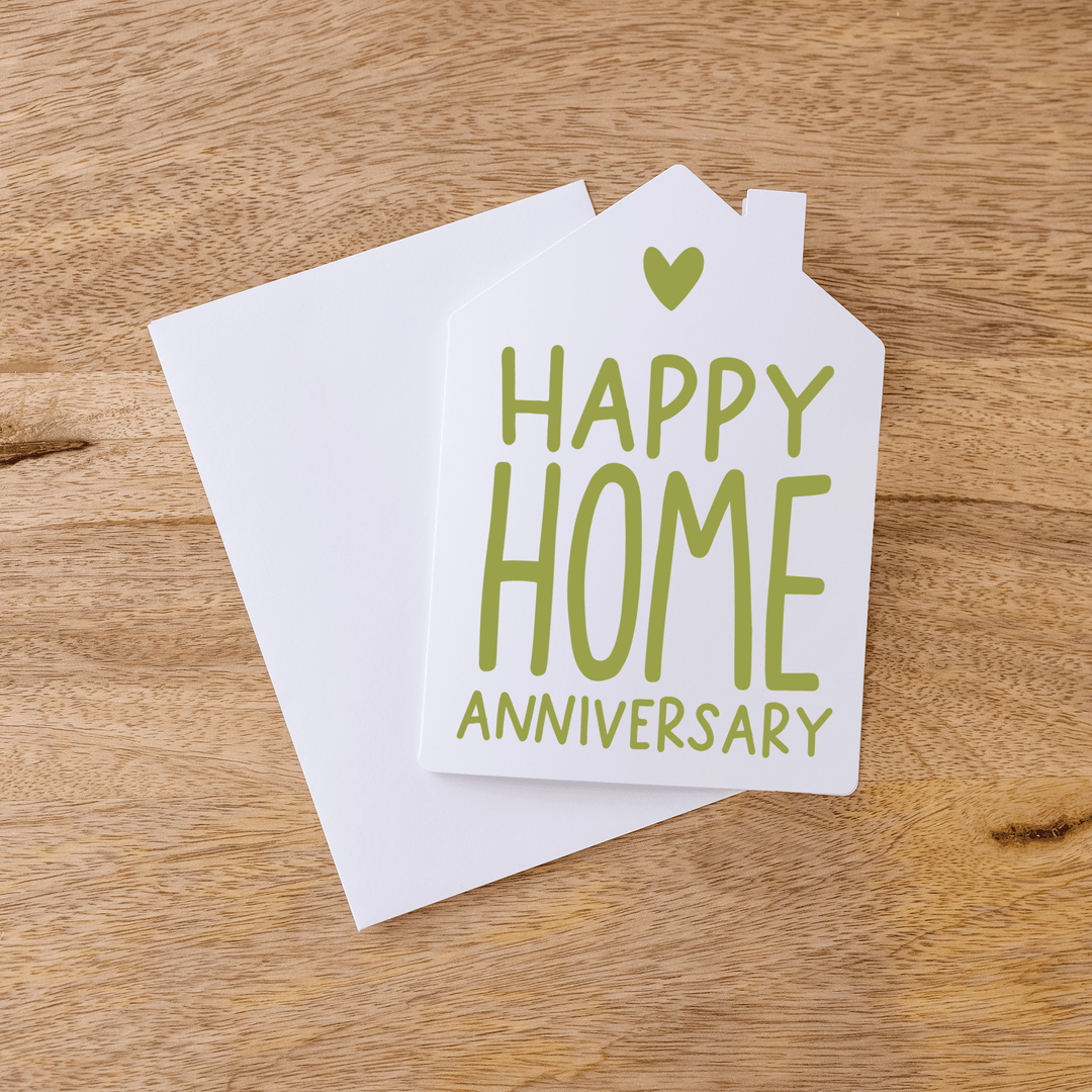 Set of "Happy Home Anniversary" Greeting Cards | Envelopes Included | 12-GC002-AB Greeting Card Market Dwellings OLIVE  