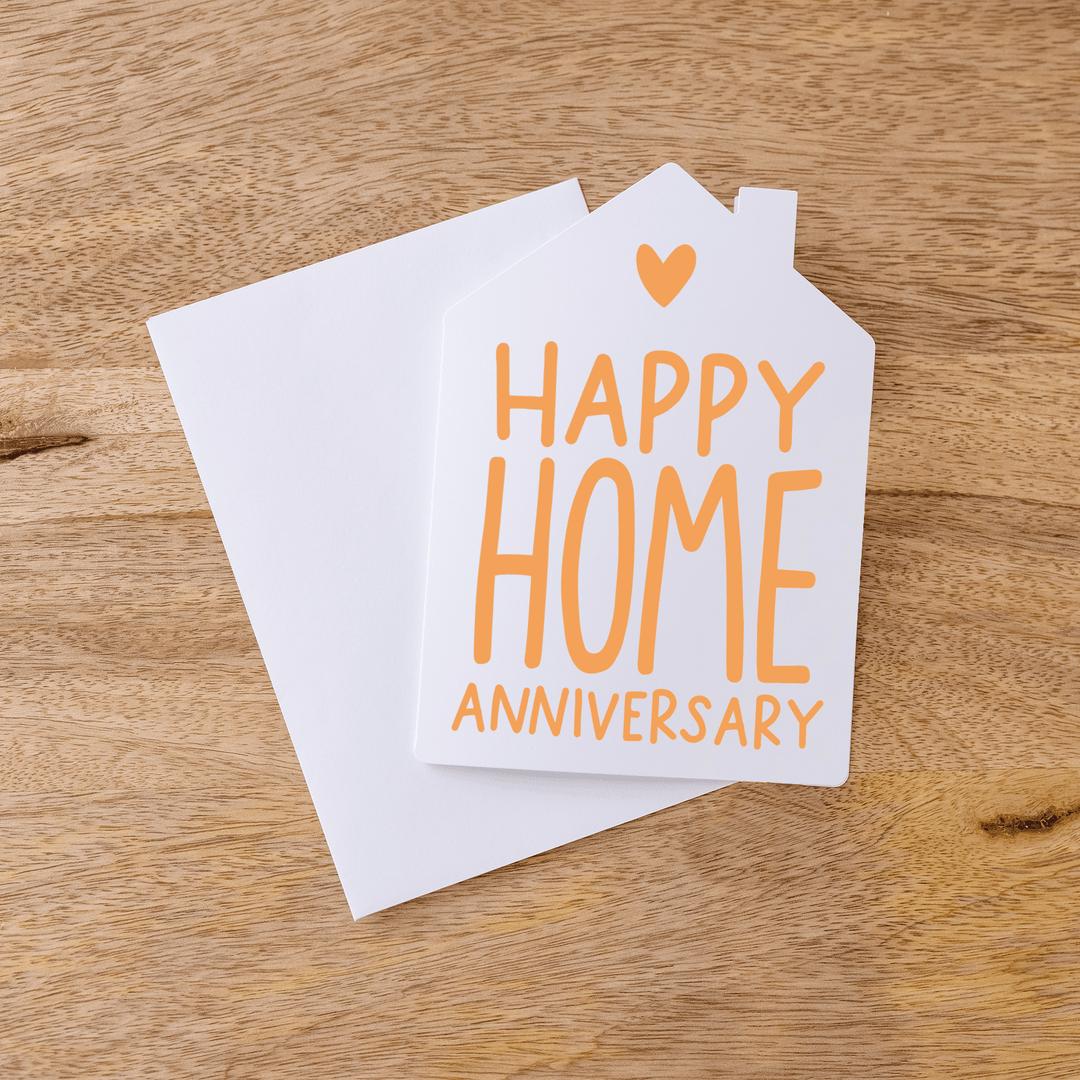 Set of "Happy Home Anniversary" Greeting Cards | Envelopes Included | 12-GC002-AB Greeting Card Market Dwellings TANGERINE  