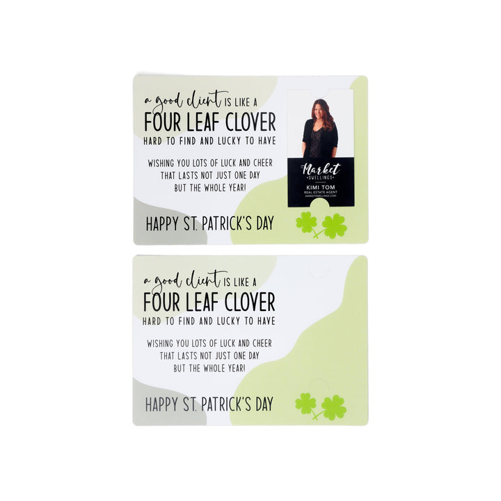 Vertical | Set of "A Good Client is Like a Four Leaf Clover" Double Sided Mailers | Envelopes Included | SP5-M005 Mailer Market Dwellings   