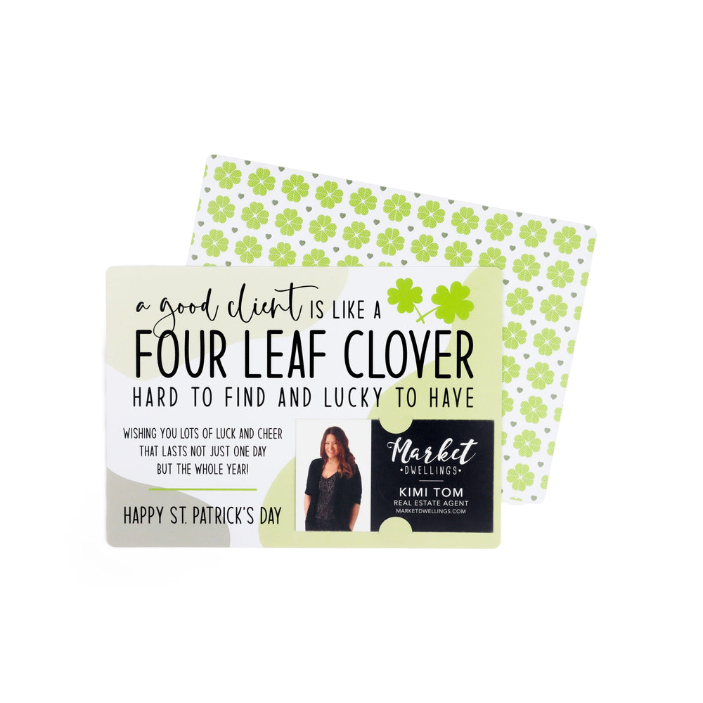 Set of "A Good Client is Like a Four Leaf Clover" Double Sided Mailers | Envelopes Included | SP1-M003 Mailer Market Dwellings   