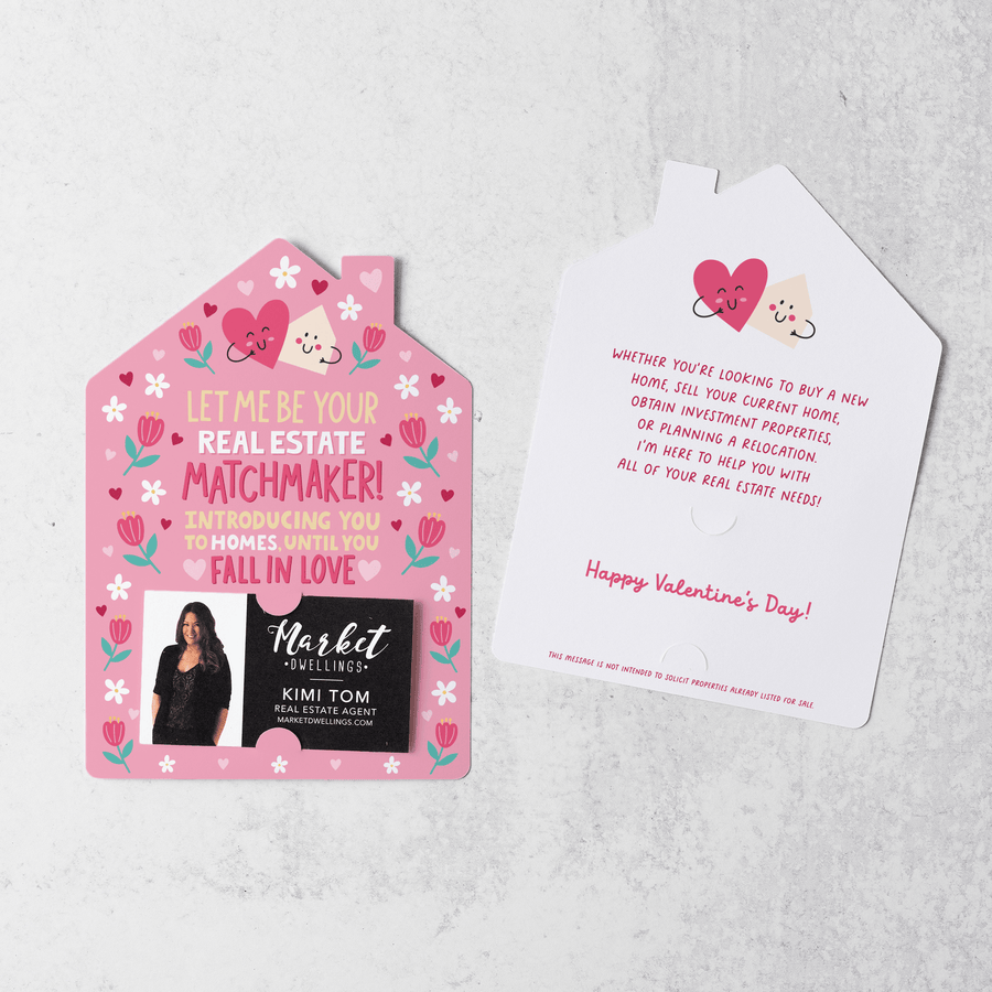 Set of Let Me Be Your Real Estate Matchmaker! | Valentine's Day Mailers | Envelopes Included | M103-M001 Mailer Market Dwellings   