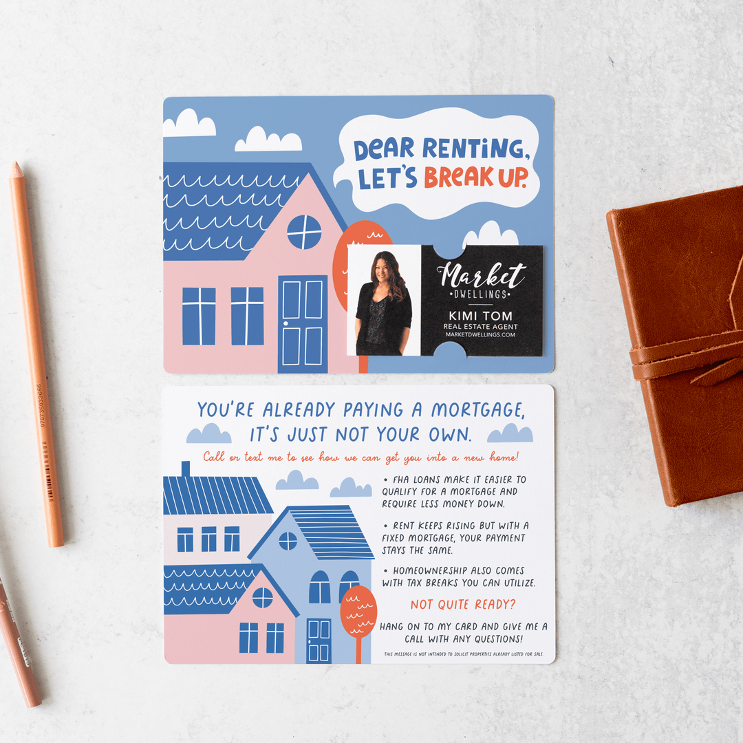 Set of Dear Renting, Let's Break Up. | Mailers | Envelopes Included | M103-M003 - Market Dwellings