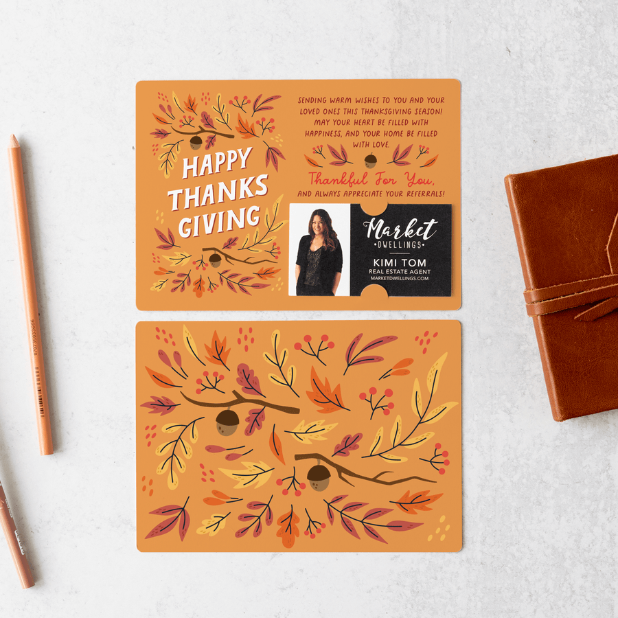 Set of Happy Thanksgiving | Thanksgiving Mailers | Envelopes Included | M105-M003 Mailer Market Dwellings   