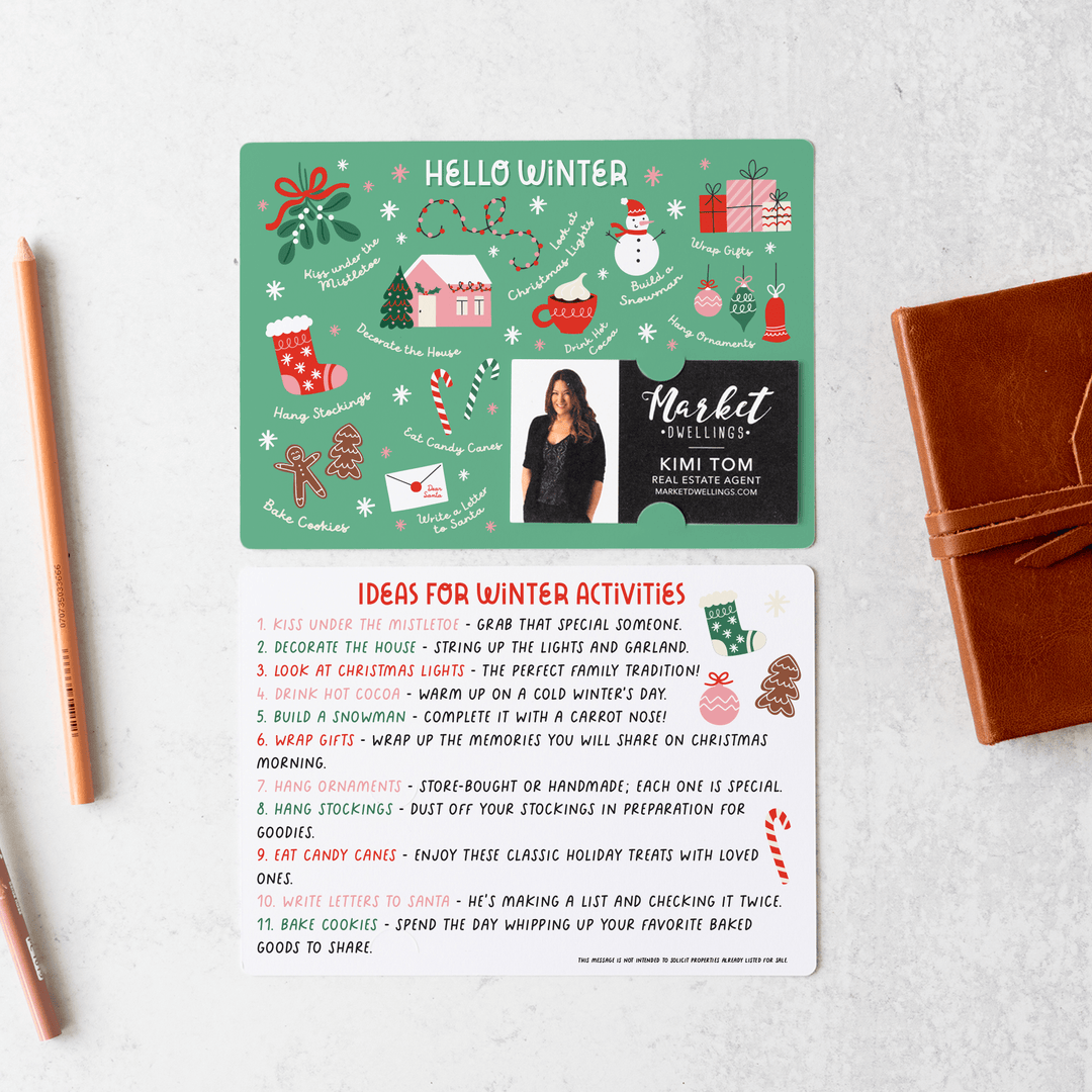Set of Ideas For Winter Activities | Winter Real Estate Mailers | Envelopes Included | M109-M003 - Market Dwellings