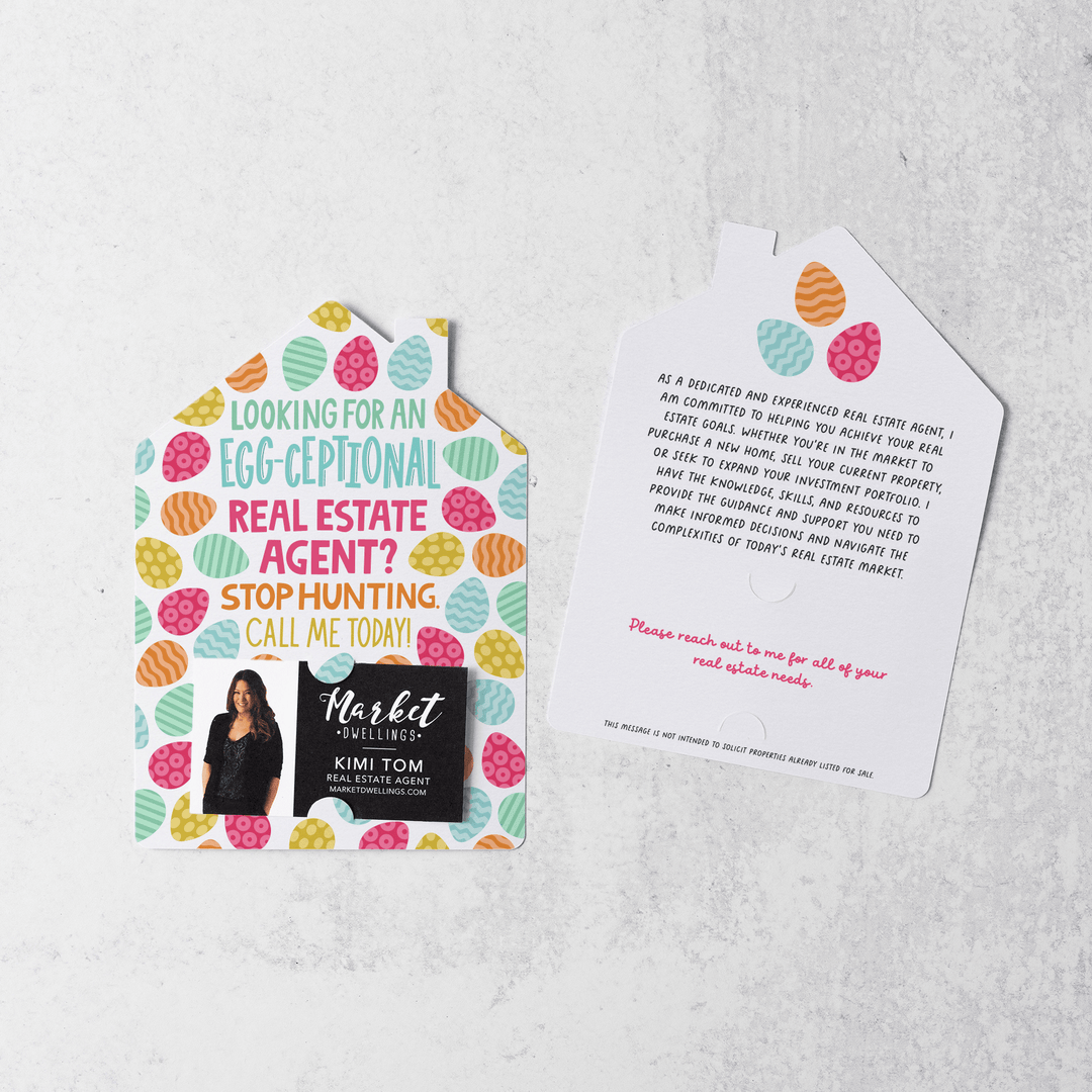 Set of Looking For An Egg-Ceptional Real Estate Agent? | Easter Spring Mailers | Envelopes Included | M110-M001 - Market Dwellings
