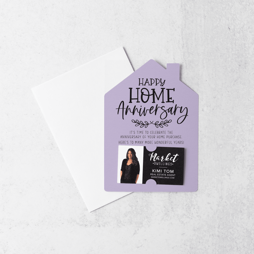 Set of Happy Home Anniversary Mailers | Envelopes Included | M24-M001 Mailer Market Dwellings LIGHT PURPLE  