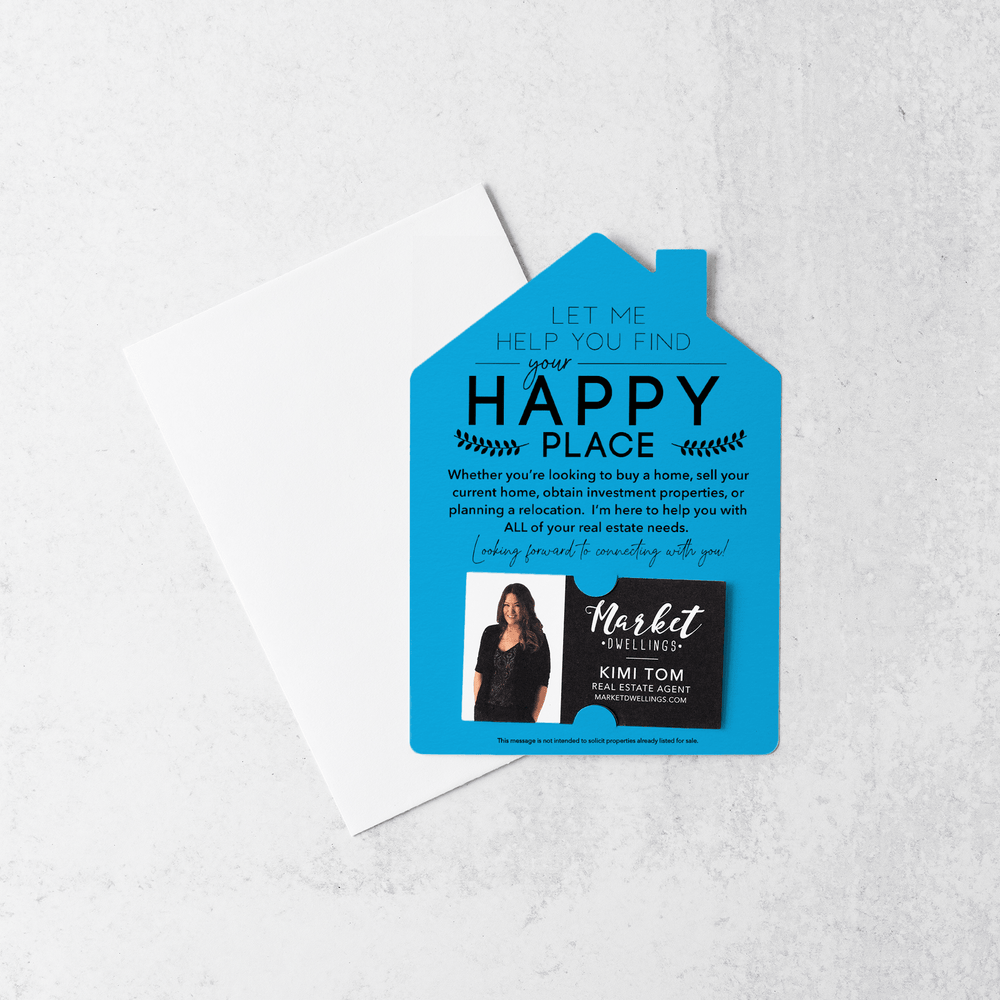 Set of Happy Place Real Estate Mailers | Envelopes Included | M4-M001 Mailer Market Dwellings ARCTIC  
