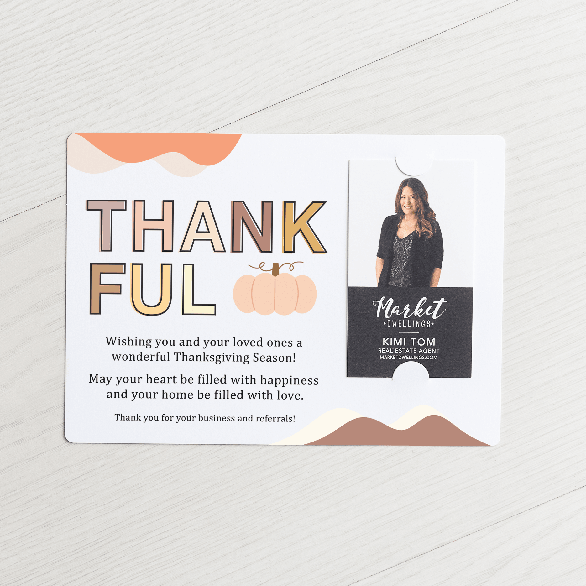 Vertical Set of "Thankful" Thanksgiving Mailer Envelopes Included