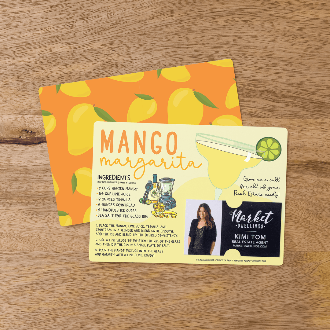 Set of "Mango Margarita" Real Estate Recipe Cards | Envelopes Included | M58-M003 - Market Dwellings