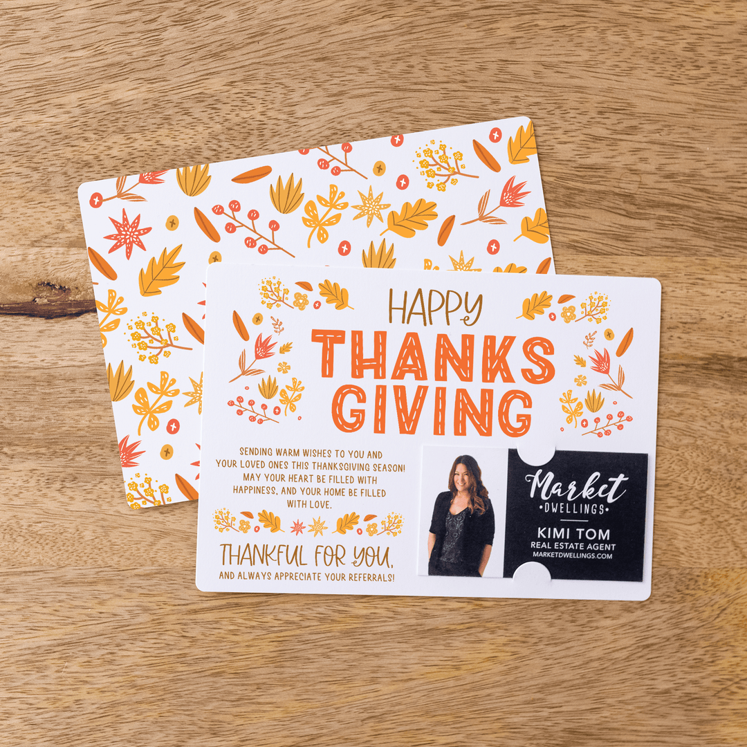 Set of "Happy Thanksgiving" Fall Mailer | Envelopes Included | M72-M003 - Market Dwellings