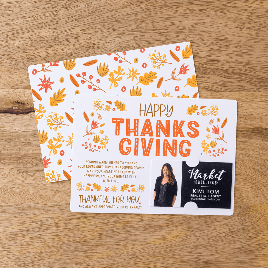 Set of Happy Thanksgiving Fall Mailers | Envelopes Included | M72-M003 Mailer Market Dwellings   