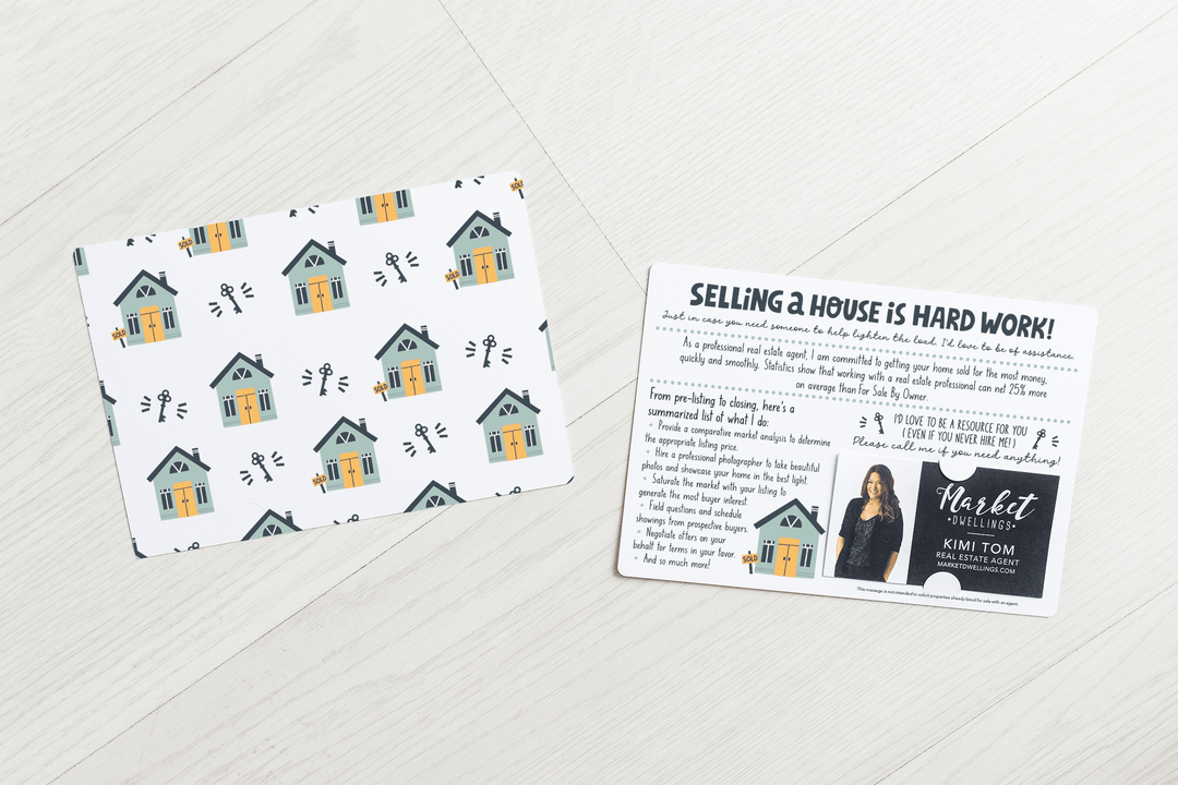 Set of "For Sale By Owner" Double Sided Mailers | FSBO | Envelopes Included | M85-M003 - Market Dwellings