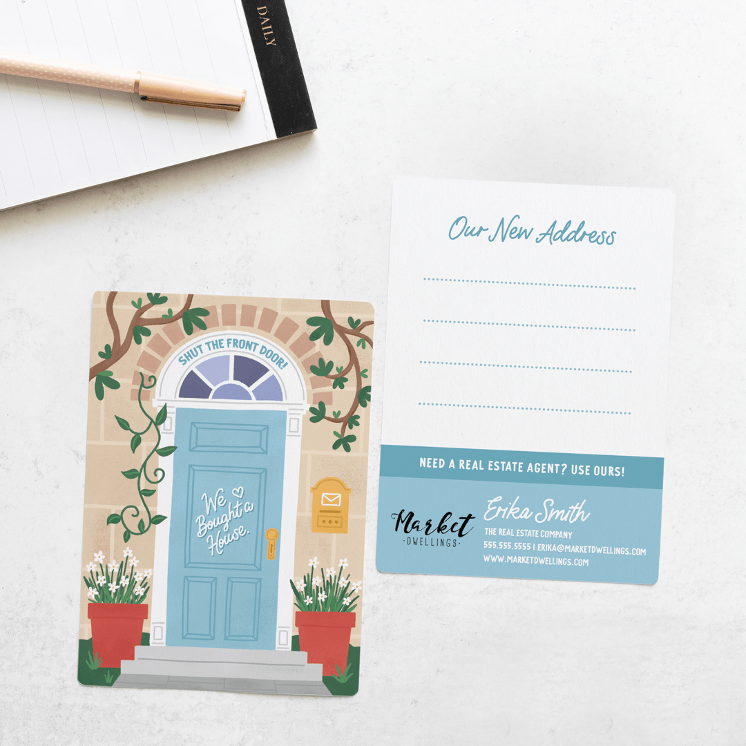 Customizable | Shut The Front Door! Moving Announcements For Your Clients | M21-M0V6 Market Dwellings
